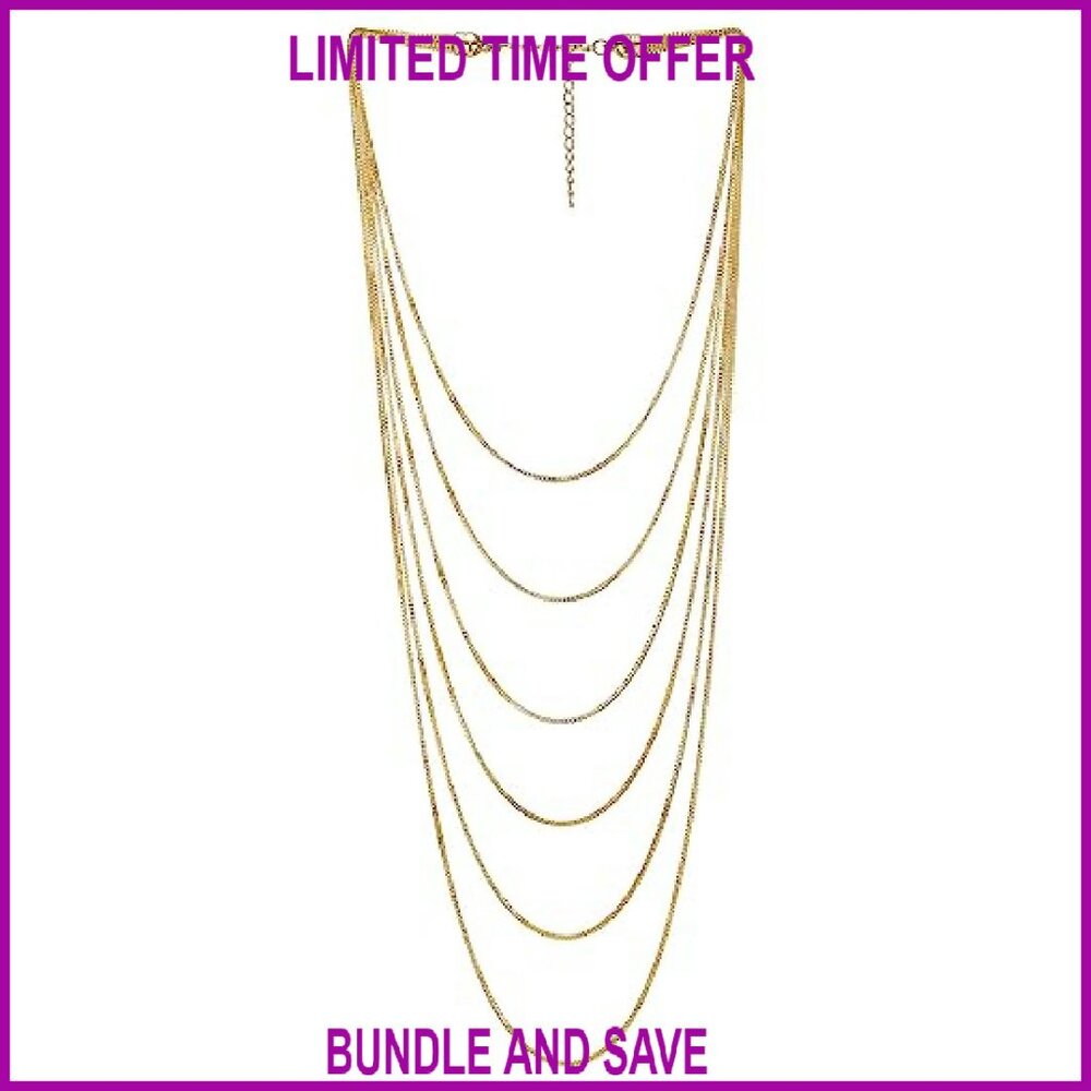 Multi-Strand Waterfall Statement Choker Necklace … - image 2